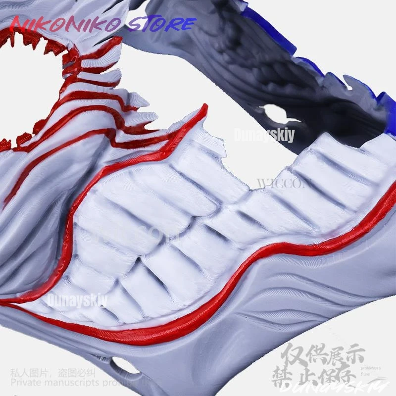 أنيمي Dandadan Aira Shiratori تأثيري ثلاثية الأبعاد قناع نصف أقنعة الوجه خوذة الإرهاب الرعب هالوين الدعامة كوس