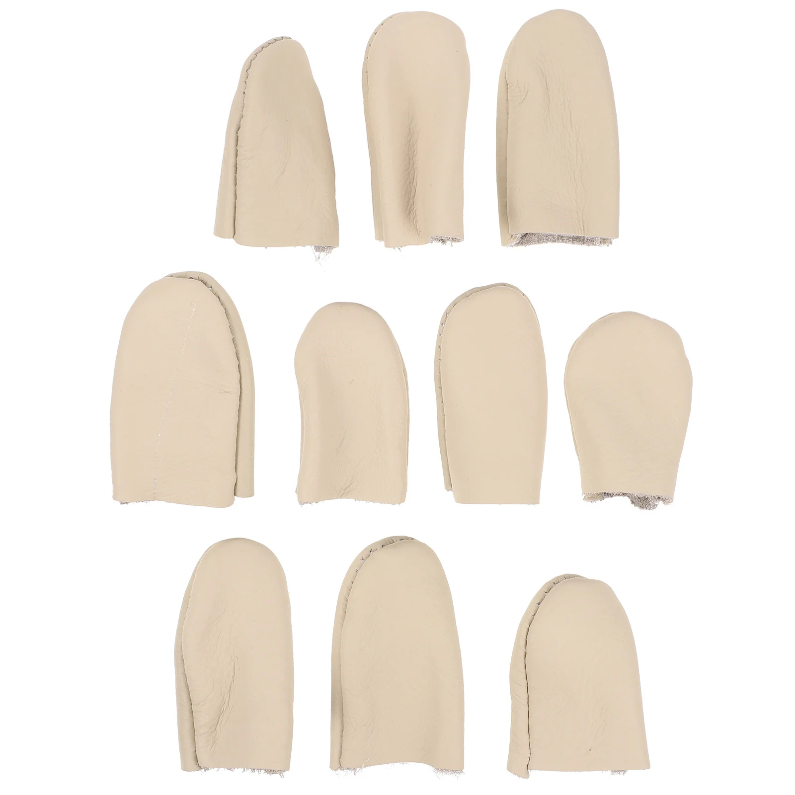 10Pcs PU Finger Cots Thimble Finger Protectors Sewing Felting Needlework Craft Tools Quilting Thimbles