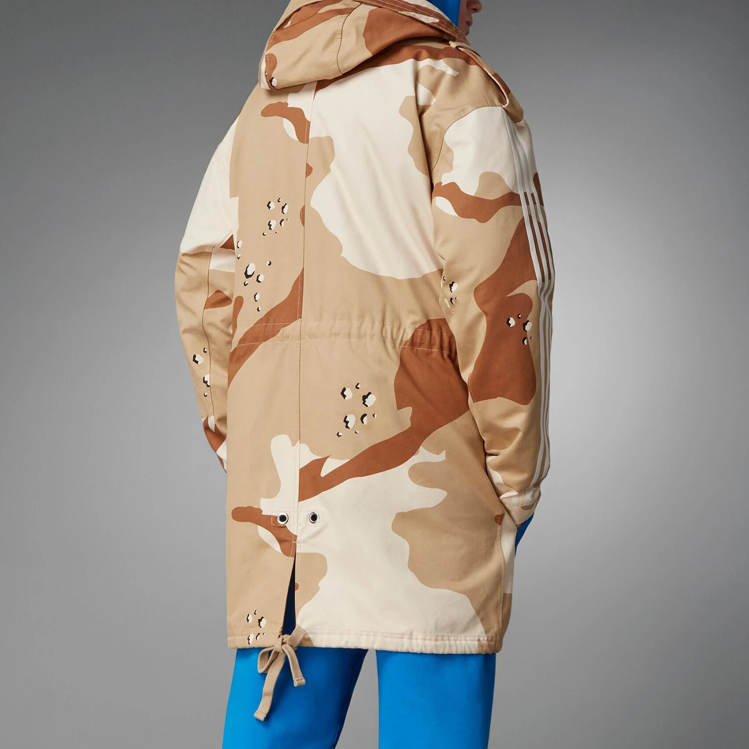 Adidas genuine new men's khaki blue camouflage full print jacket jacket H33494