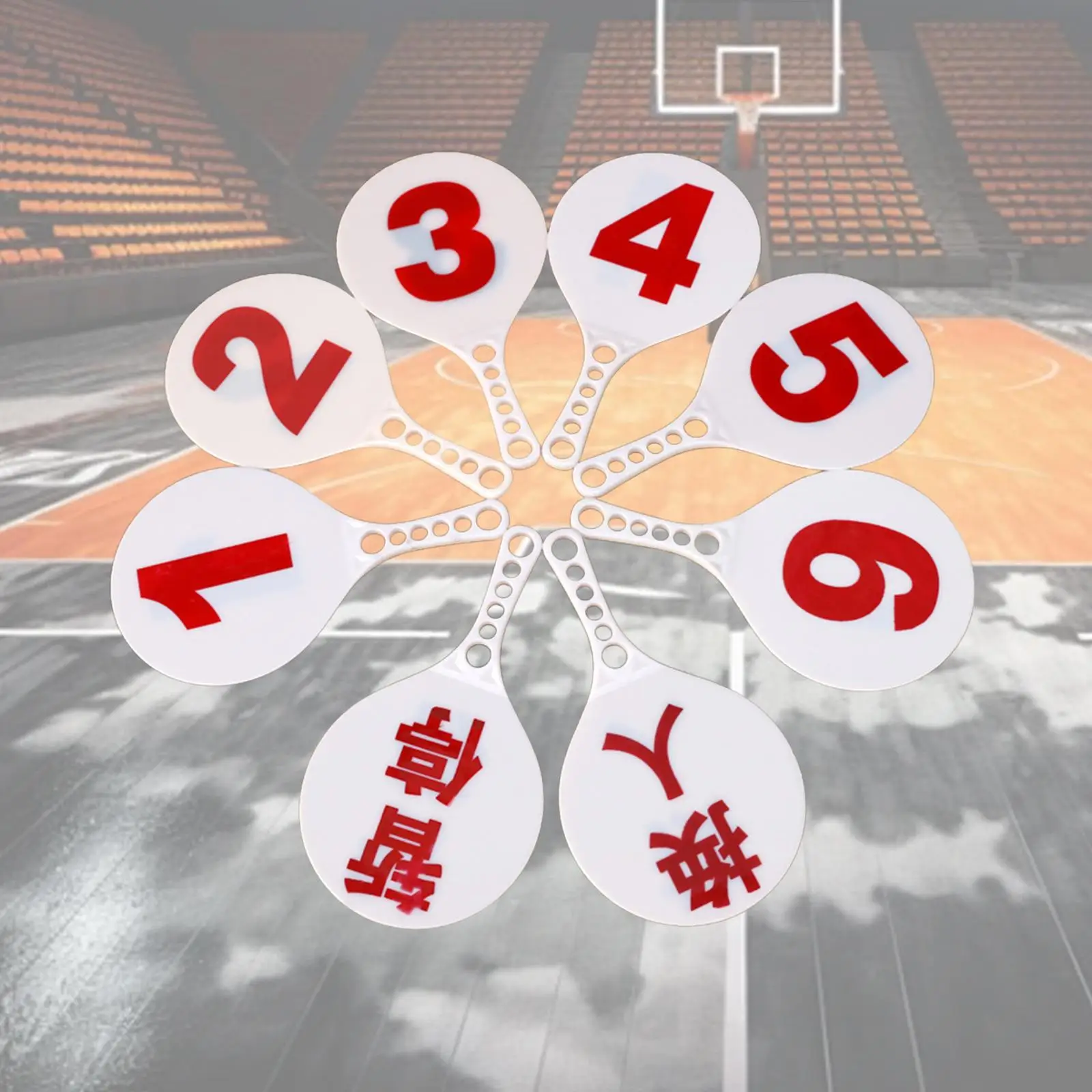 9x Wettkampf zubehör Kit rot schwarz seitig Basketball Schiedsrichter Match