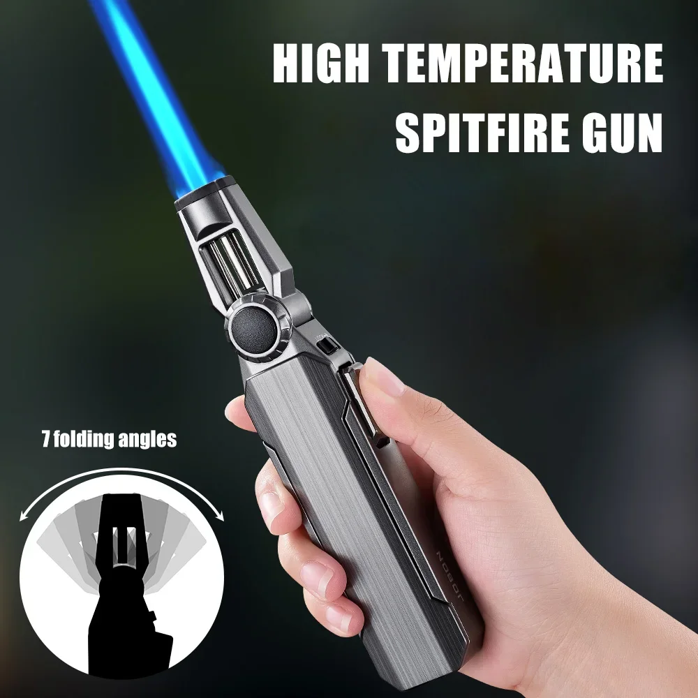 

JOBON blue flame inflatable lighter foldable head safety lock flame adjustable multifunctional barbecue igniter wholesale