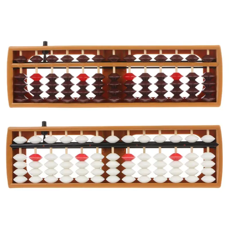 Portable Japanese 13 Digits Column Abacus Arithmetic Soroban Caculating School M