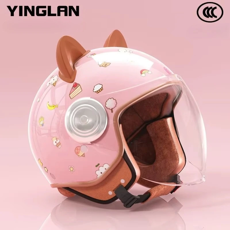 Hot 3-12 Years Old Safety Protection Kids Scooter Helmet Cute Cartoon Electric Moto Bicycle Motocross Children's Warm Up Helmets
