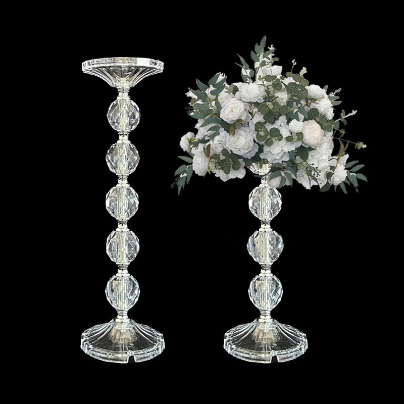 

Acrylic Flower Vase Luxury Stand Wedding/ Table Centerpiece Party Pillar Road Lead Home Decor