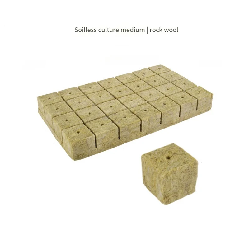 KYCOR-Hydroponic Planting Medium Block Plant Block Soilless Matrix Sowing Rock Wool Plug Tray Seedling Block Cultivation