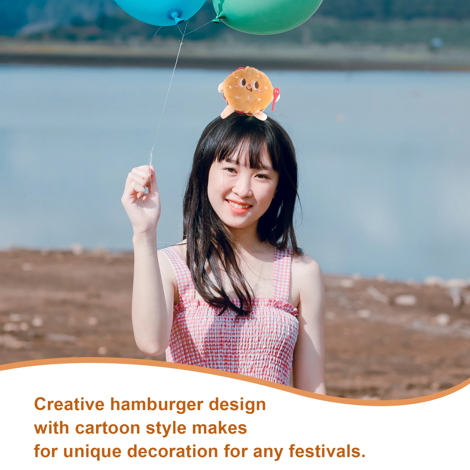 

Hamburger Headb s Women Hair Accessories Girls Funny Cartoon Costume Props Party Decorations Headb Fabric Adult Hair B