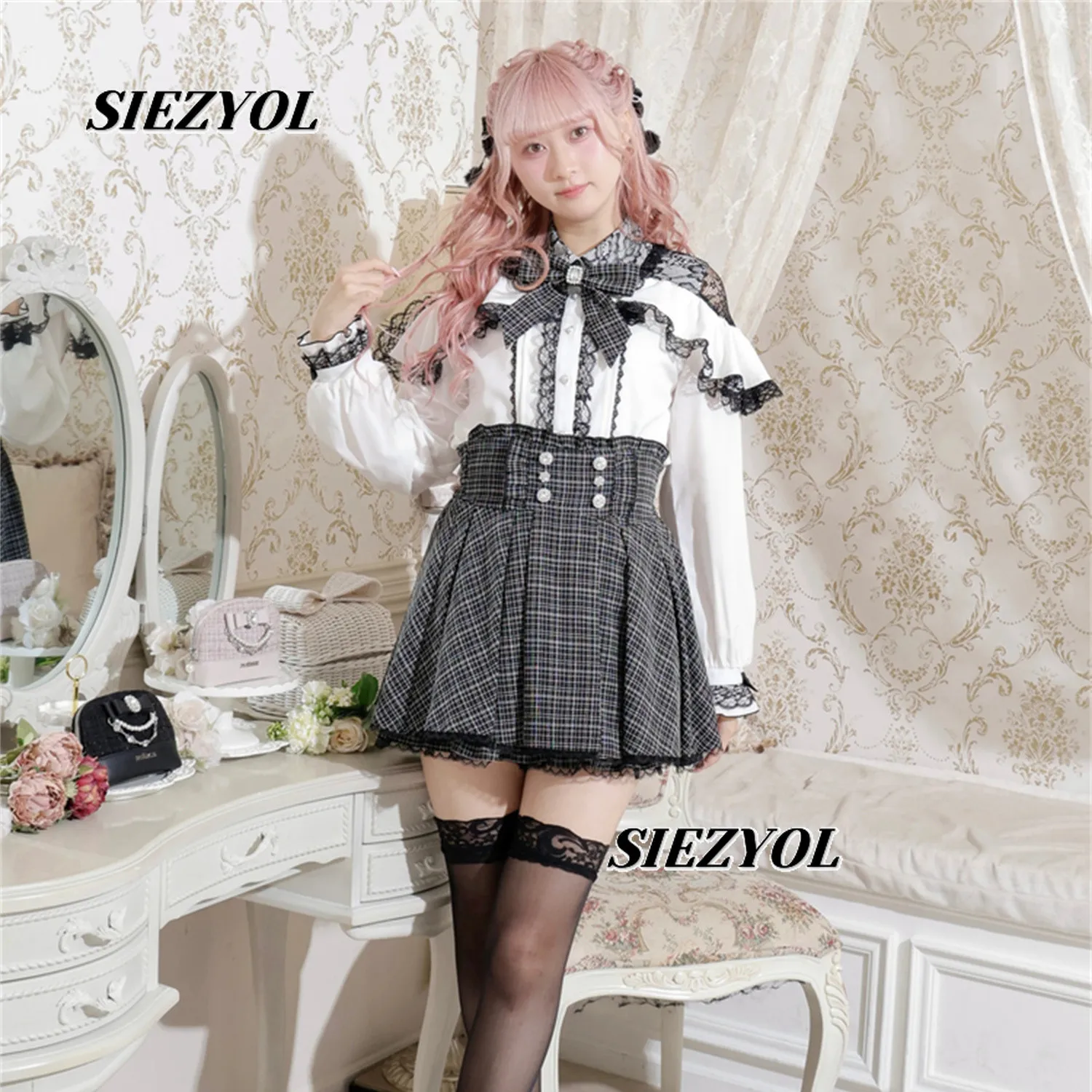 Spring Autumn New Arrival Blouse Sweet Kawaii Long Sleeves Shirt Japanese Style Mass Production Bows Single Breasted Lapel Tops