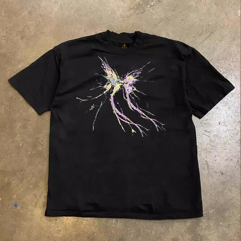 Loose Fit Short Sleeve T-Shirt Pure Cotton Double Thread Women's Style Heavyweight Couple's Tee Casual Summer Fashion