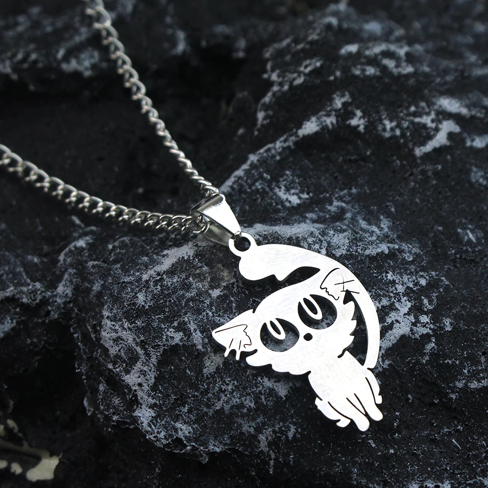 Anime Daijin Cat Pendant Necklace No Tojimari Stainless Steel Jewelry Men Women Jewelry Gift