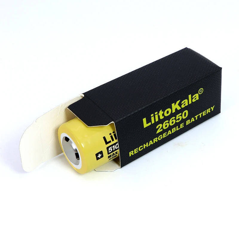 Liitokala LII-51S 26650 8A Power Rechargeable Lithium Battery 26650A 3.7V 5100mA Suitable For Flashlight(PCB Protection)