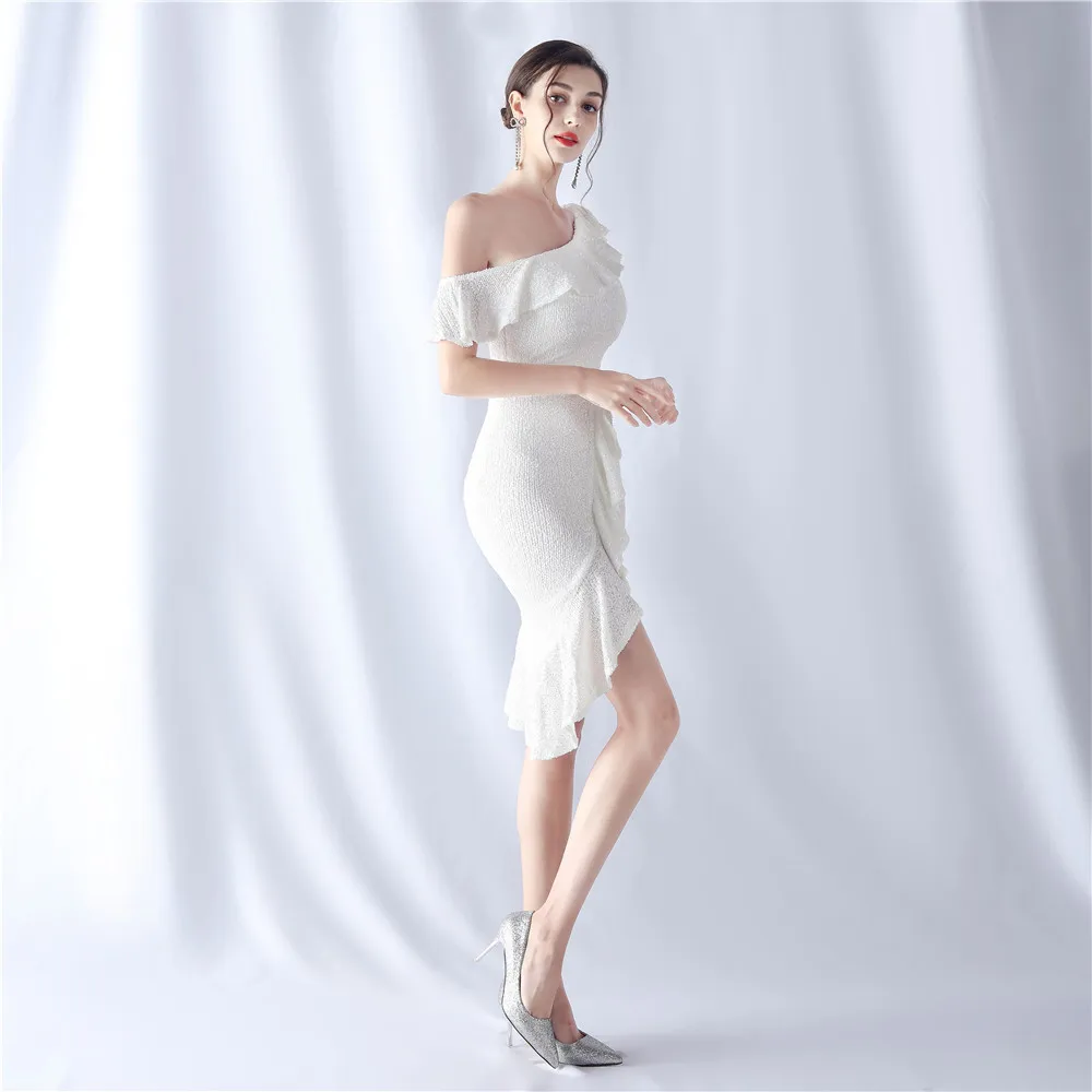 Vestido de noche de fiesta corto con lentejuelas coloridas para reuniones festivas Mini vestido brillante de moda para mujer