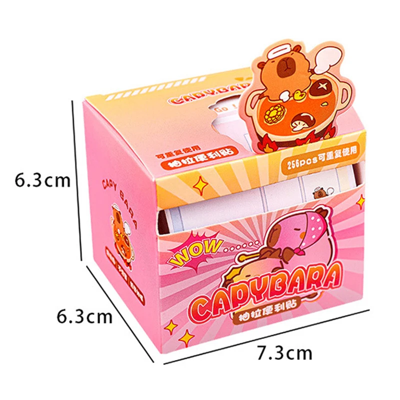 256Sheets Cartoon Capybara Sticky Notes Creative Convenience Book Cute Planner Stickers Stationery Student Birthday Present