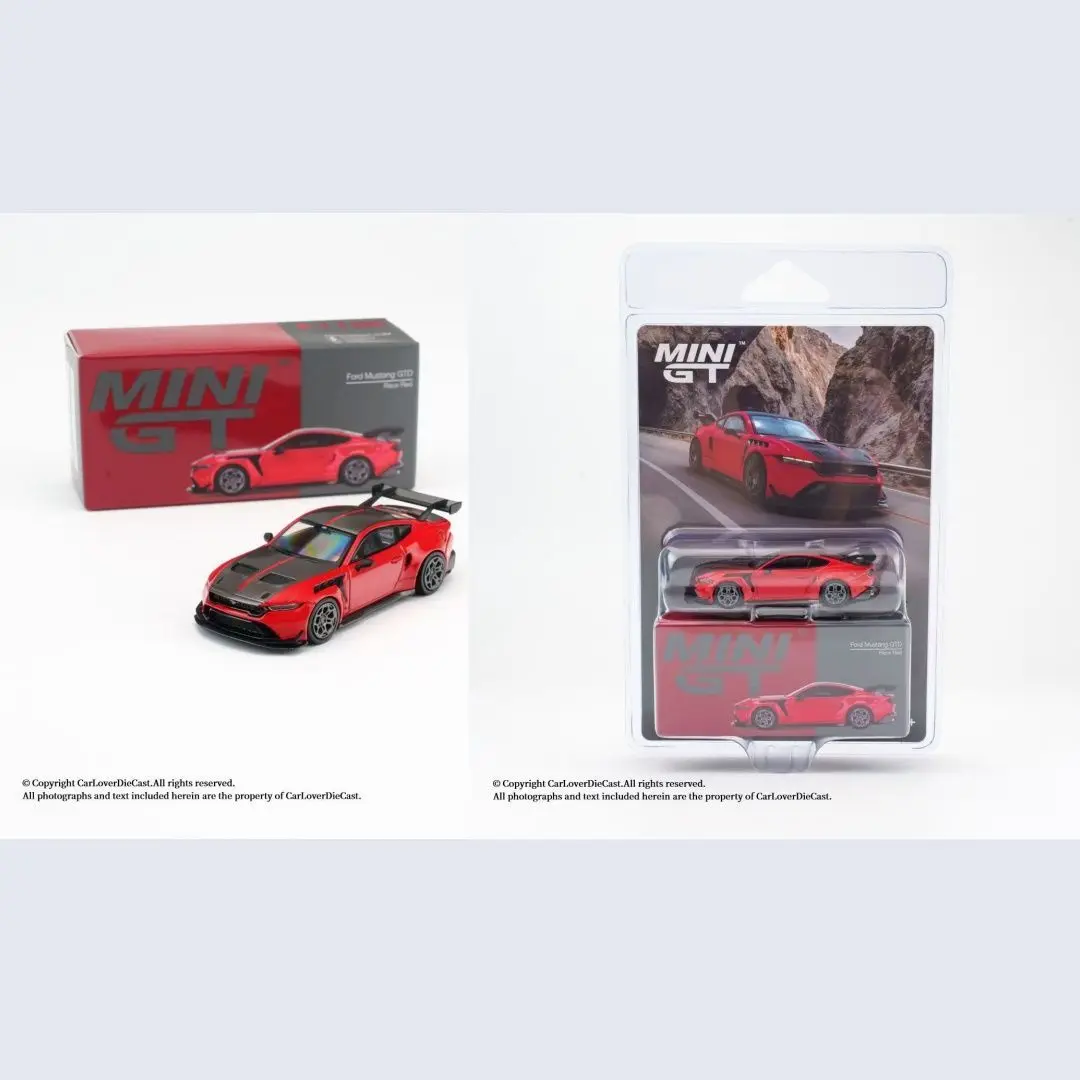 Diecast MINIGT 1:64 Scale Ford Mustang GTD Red #1196 Alloy Car Model