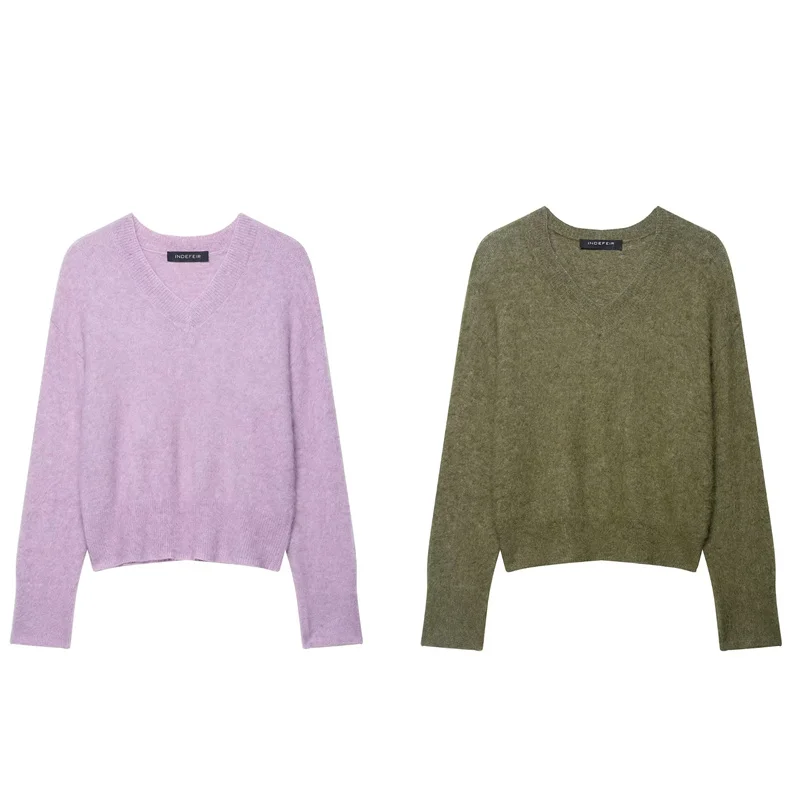 

Women's Sweater Friction Color Solid Color Pullover Knit Simple Casual Autumn Knit Top