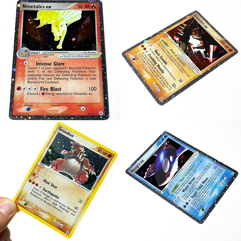 PKM Hidden Legends(HL) Foil DIY Proxy Game Card PTCG Kyogre/Metagross/Ninetales/Vileplume ex Groudon Milotic Collection toy gift - view 6