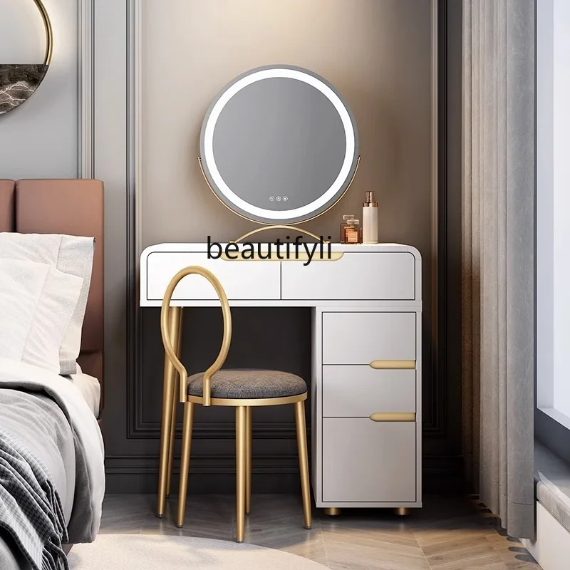 

Nordic Simple Modern Retractable Dressing Table Storage Cabinet Integrated Makeup Table