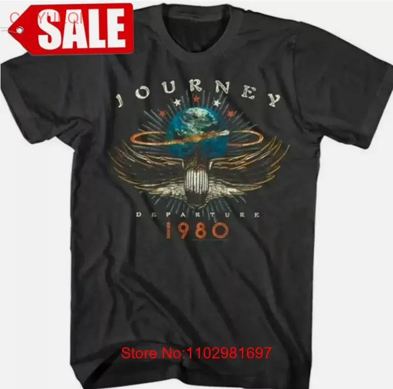 journey departures album tour 1980 men's t shirt rock-band vintage concert DNB03