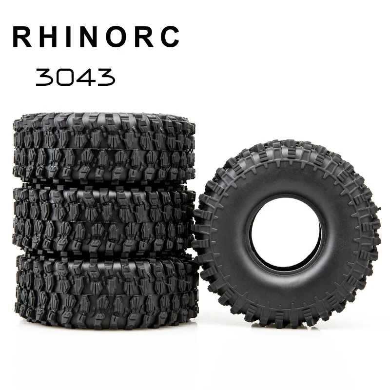 

RHINORC 4PCS 120MM 1.9" Super Viscosity Rubber Rock Tyres Wheel Tires for 1:10 RC Crawler Car Axial SCX10 90046 AXI03007 TRX4