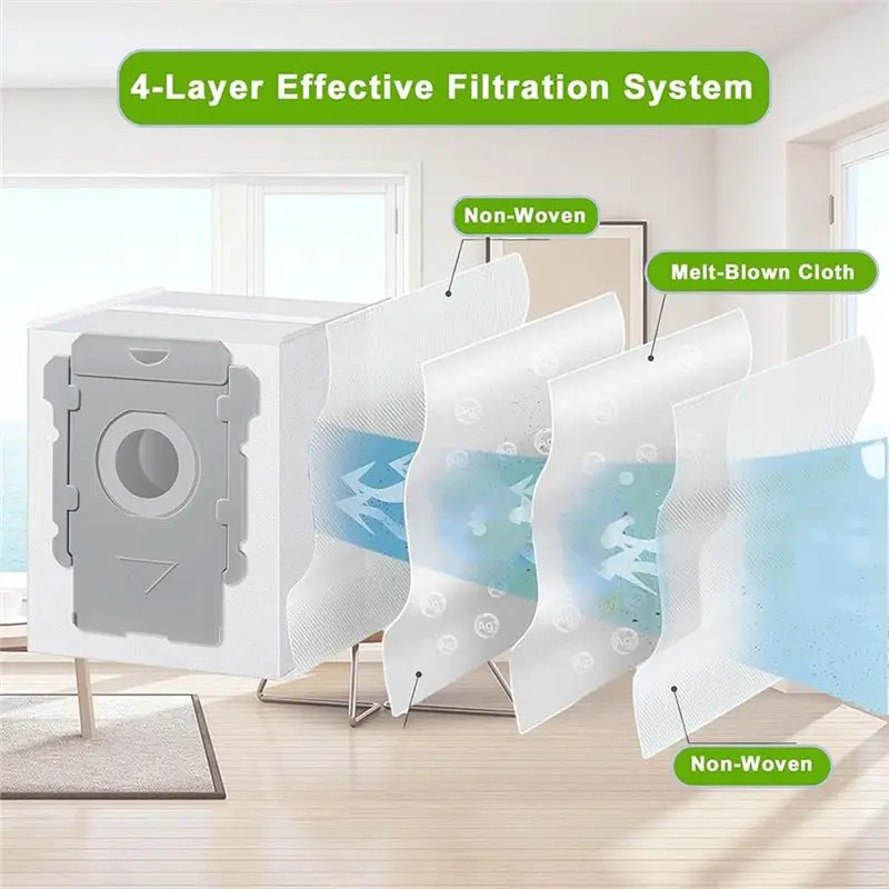AEE2-For Irobot Roomba S9 9150 S9+ Plus Robot Vacuum Cleaner Accessories Main Roller Side Brush Hepa Filter Dust Bag