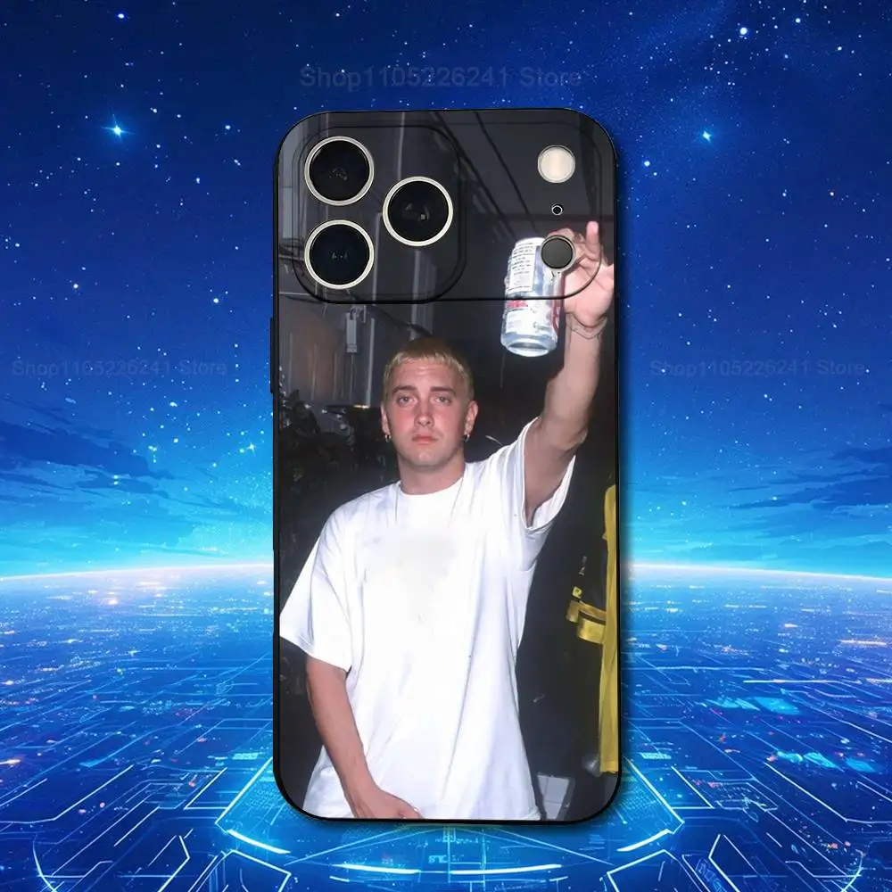 Singer E-Eminem-ES Cool لهاتف iPhone 13,16,11,14,17,12,15,Plus,Pro Max,XS,X,XR,SE,Mini,8,7,Phone Case Soft Silicone Black #4