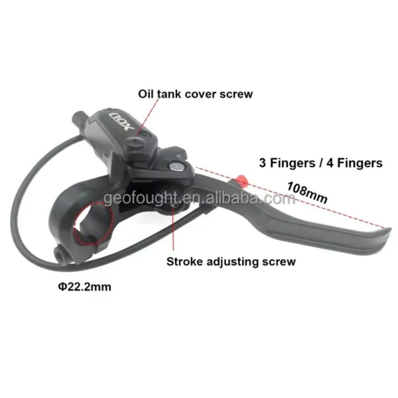 Electric Scooter Hydraulic Oil Disc Brake System Wear Resistant Stable Stopping Replacement Caliper Kit for Geofought E Scooter