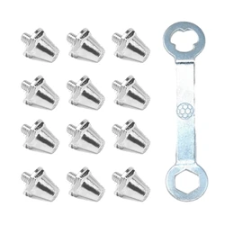 12Pcs Aluminum Football Boot Spikes Soccer Replacement Football Cleats Soccer Boot Cleats Track Shoes Accessor 69HD
