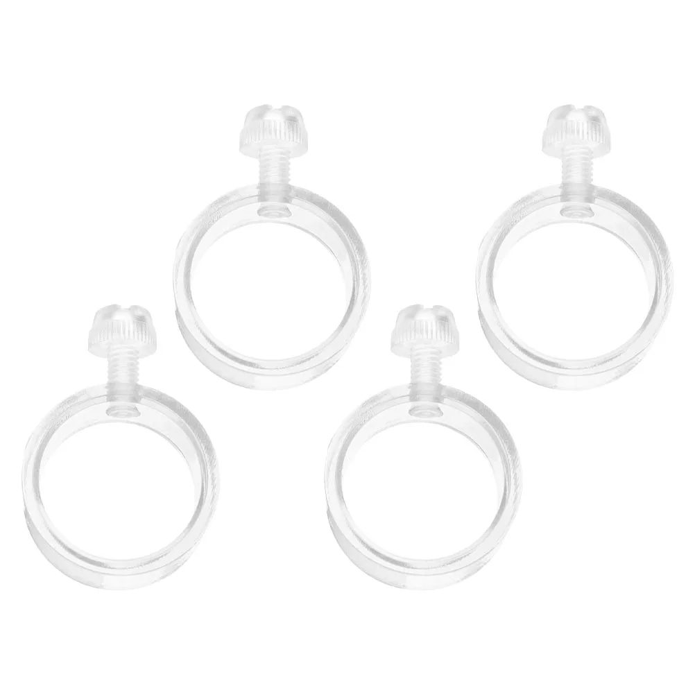 

4pcs Flag Fixing Rings Banner Clamp for Flags Mounting Hardware Pole Attachment Reusable Durable Easy Installation Conference