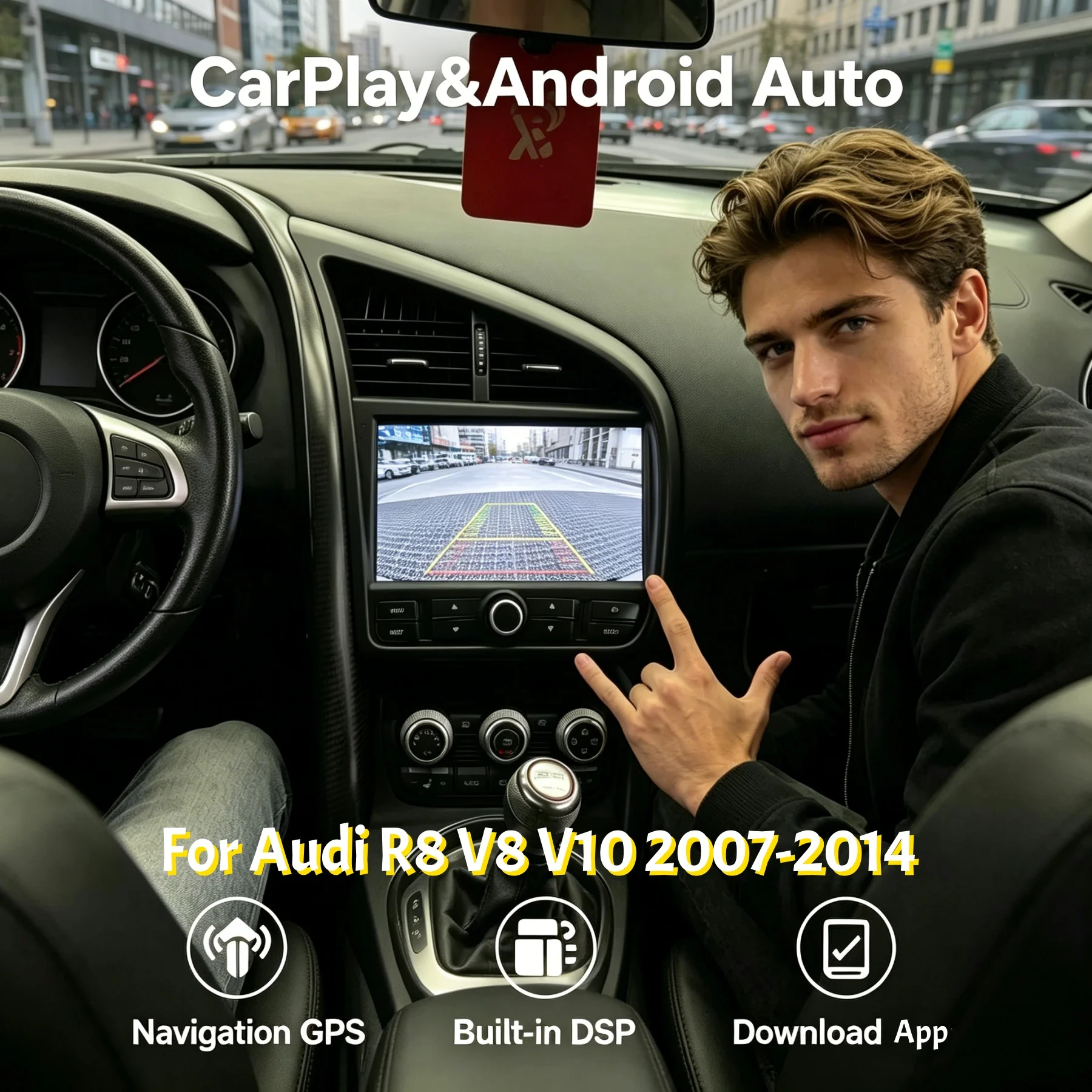 Android Car Auto Stereo For Audi R8 2007 2008 2009 2010 2011 2012-2014 Navigation GPS Head Unit Multimedia Music Radio Carplay