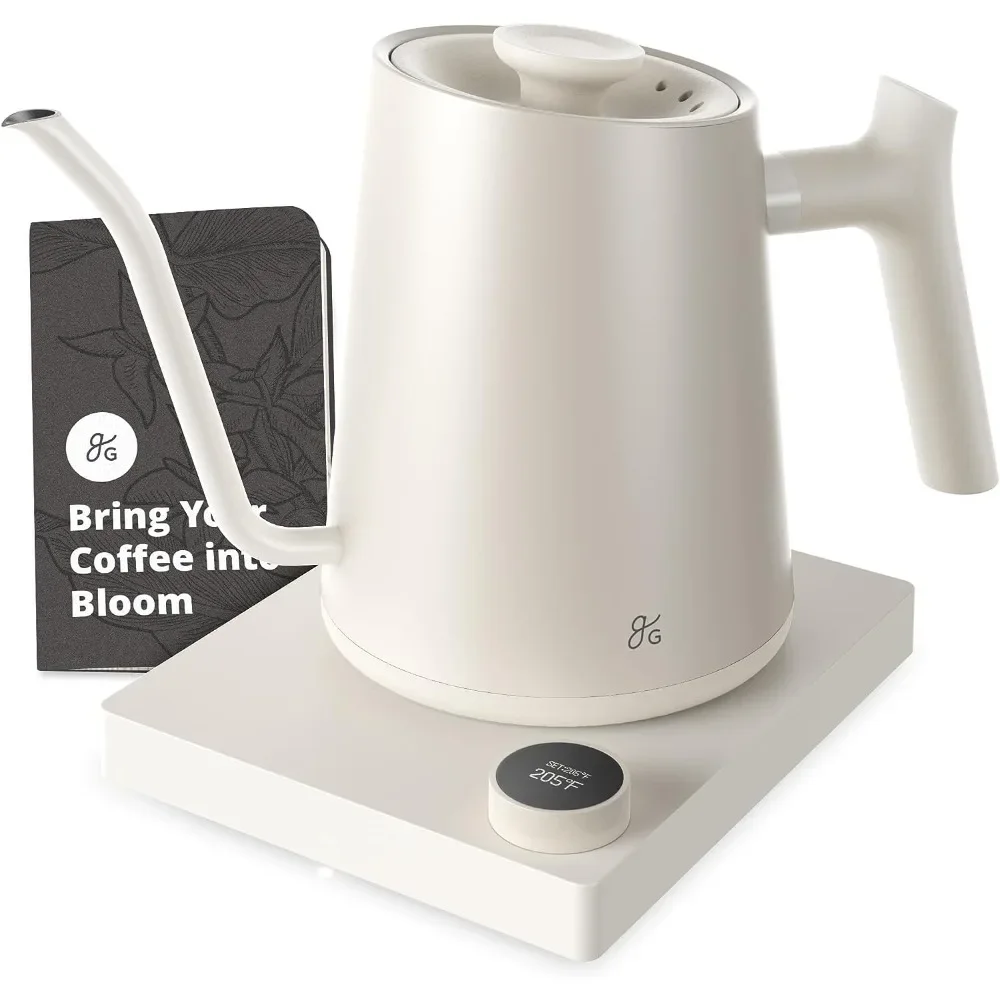 Electric Gooseneck Kettle with a Counterbalanced Handle, Perfect for Tea and Pour Over Coffee