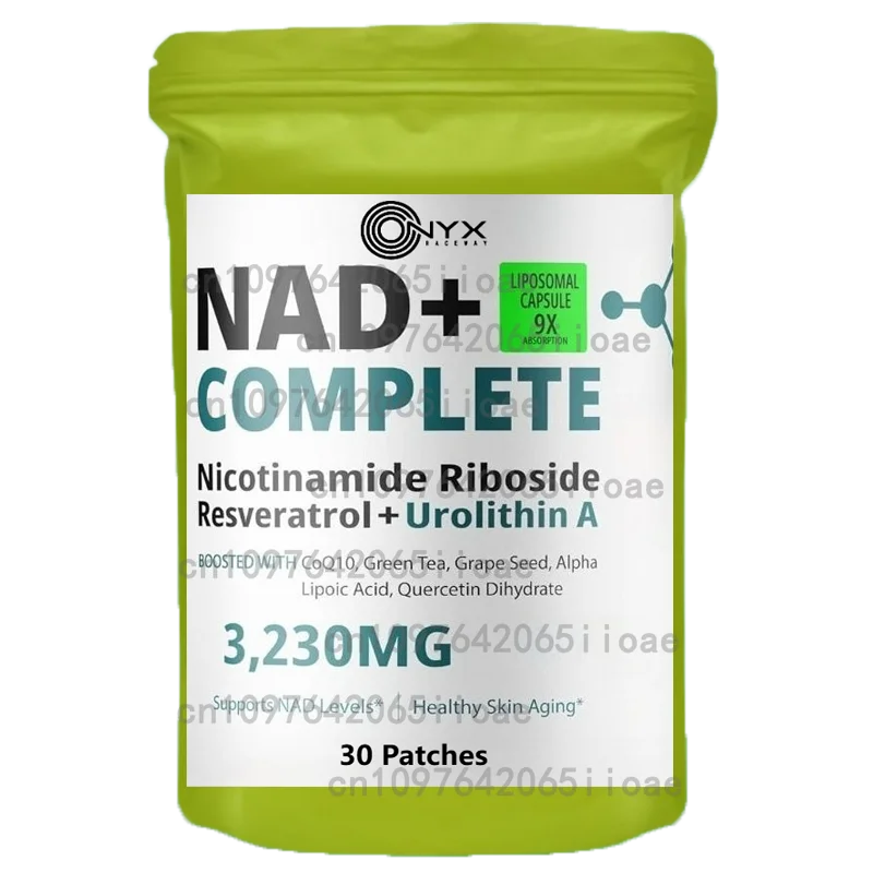 30 patchs Liposomal Nad Transdermal - Support cellulaire anti-âge, énergie, concentration