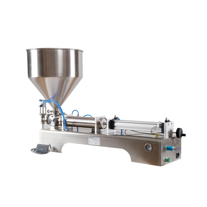 Paste Filling Machine Piston Filler Lotion Shampoo Cream Honey Sauce Peanut Butter Pneumatic Semi Auto Single Head Free Shipping