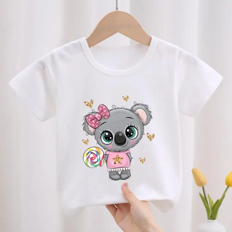 Modal Children's T-shirt Comfortable Cute Cartoon Cartoon Printed Kids T-shirt Girls Clothes  Clothes  Kids Clothes