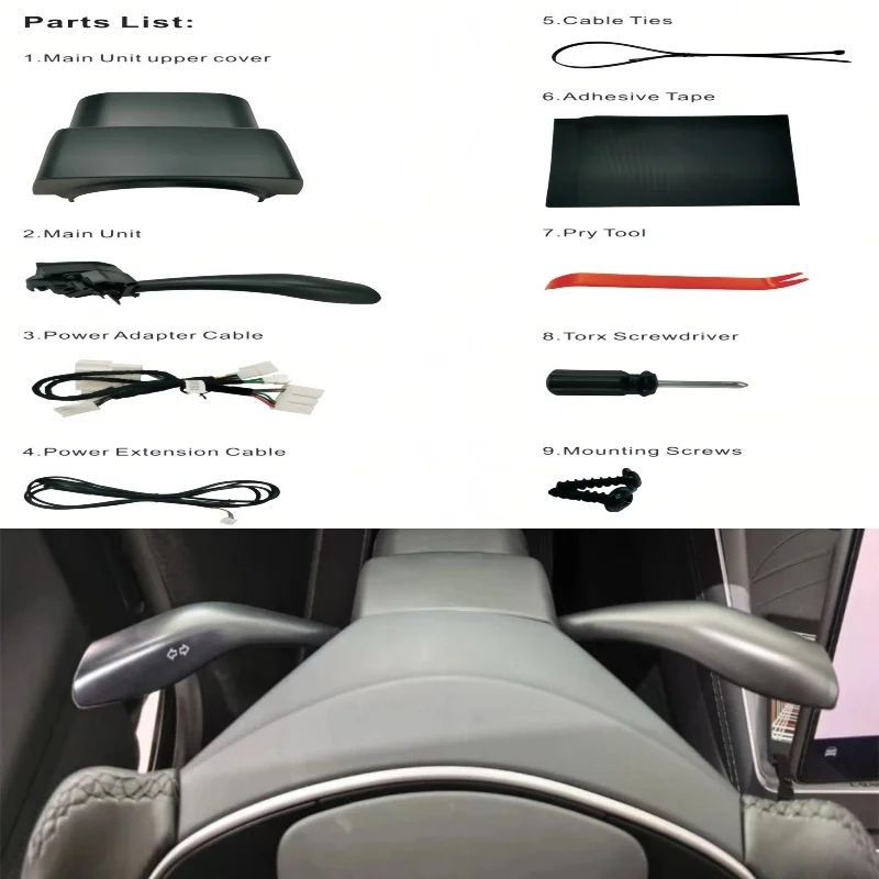 2025 Tesla Model Y Juniper Smart Gear Shifter Lever - Millisecond Quick Shift, Complete Kit with Installation Guide