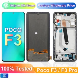 AMOLED For Xiaomi POCO F3 LCD Display Touch Digitizer Assembly Replacement For POCOF3 M2012K11AG Screen Replacement with Frame