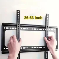 Soporte de montaje en pared para TV de 26-63 pulgadas, soporte Universal para Monitor de montaje para TV, soporte de pared plano ajustable de perfil bajo para Monitor LCD LED