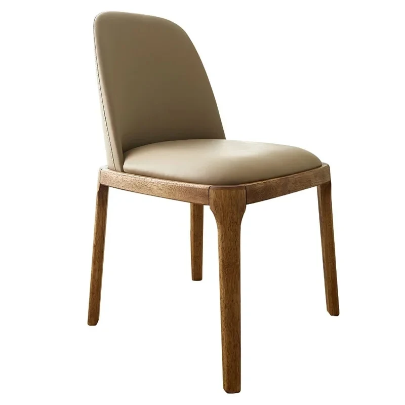 Nordic Ergonomic Dining Chairs Trendy Upholstered European Luxury Dining Chairs Wood Modern Chaise Design Home Furniture