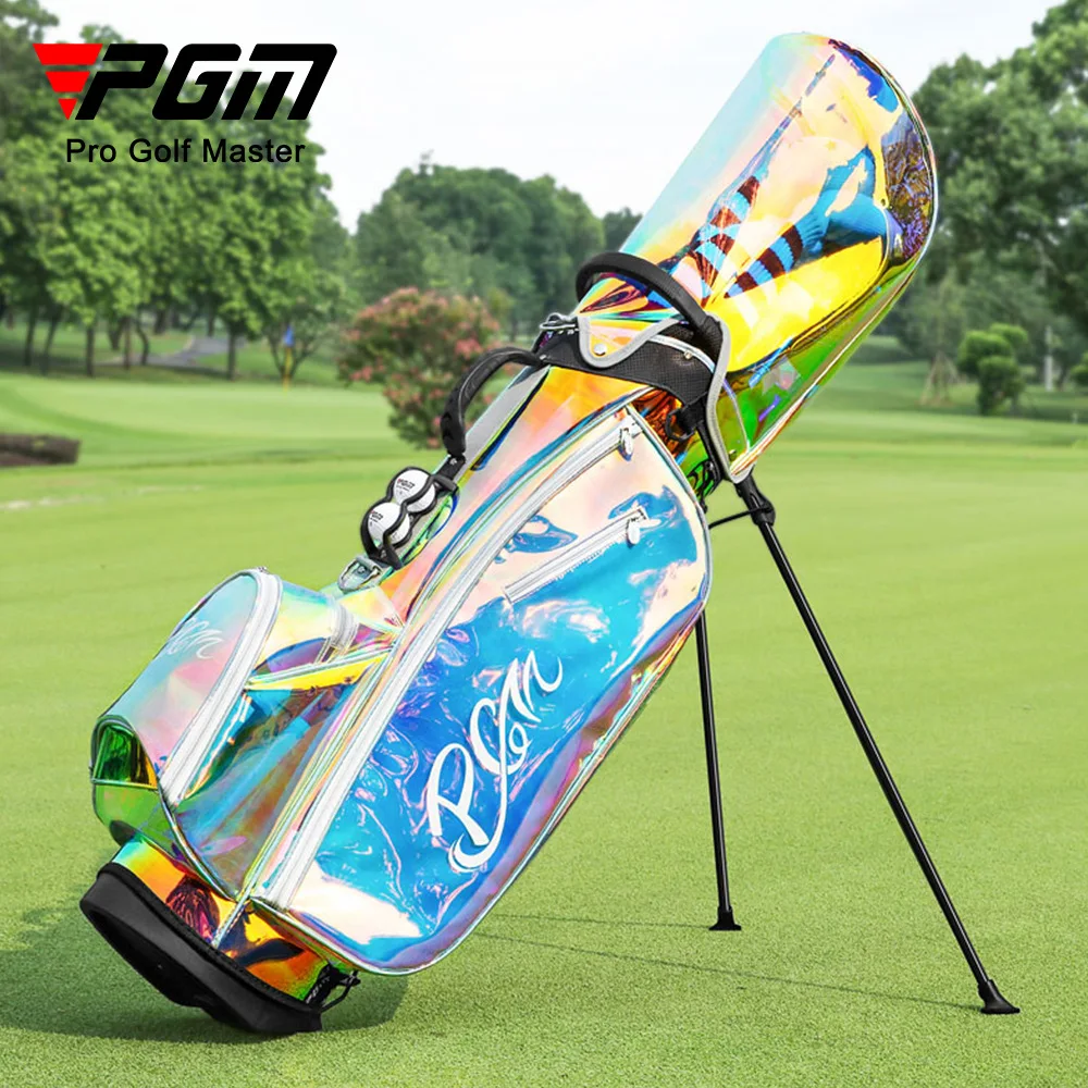 PGM New Arrival Fashion Transparent Colorful Waterproof Women Golf Stand Bag