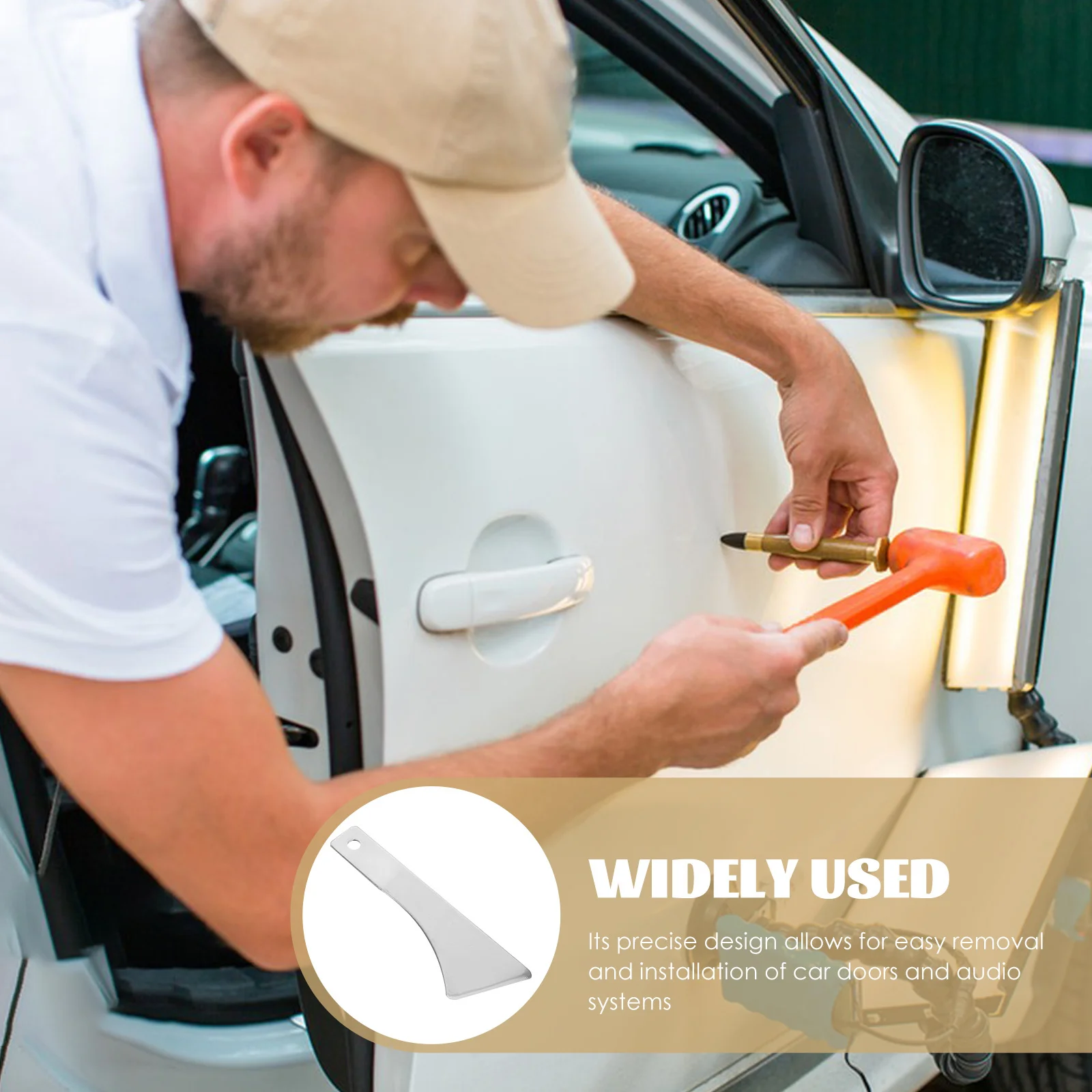 

Car Interior Trim Pry Bar Tool Stainless Steel Durable Versatile Screwdriver Easy Storage Transport Retainer Clip Tool