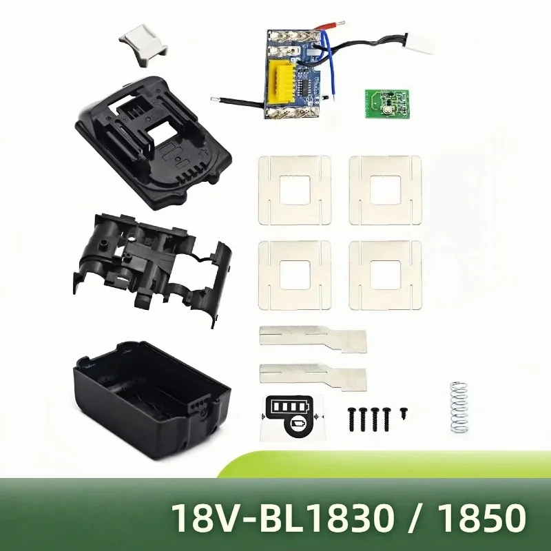 

BL1830 BL1850 Battery Housing Kit, Horizontal & Vertical Light PCB Board, Plastic Shell Bracket BMS Protection Board