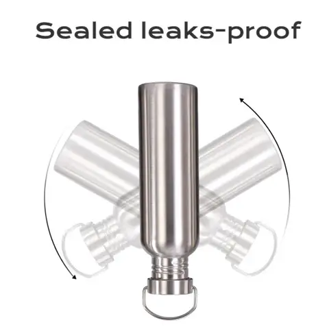 500/750/1000ml Rostfritt Stål Vattenflaska Enkelväggig Stor Kapacitet Stor Muntad Termosflaska Med Lock Cykling Dryckestillbehör Sport 6 best sales vattenflaska i rostfritt stål 1000ml - №5