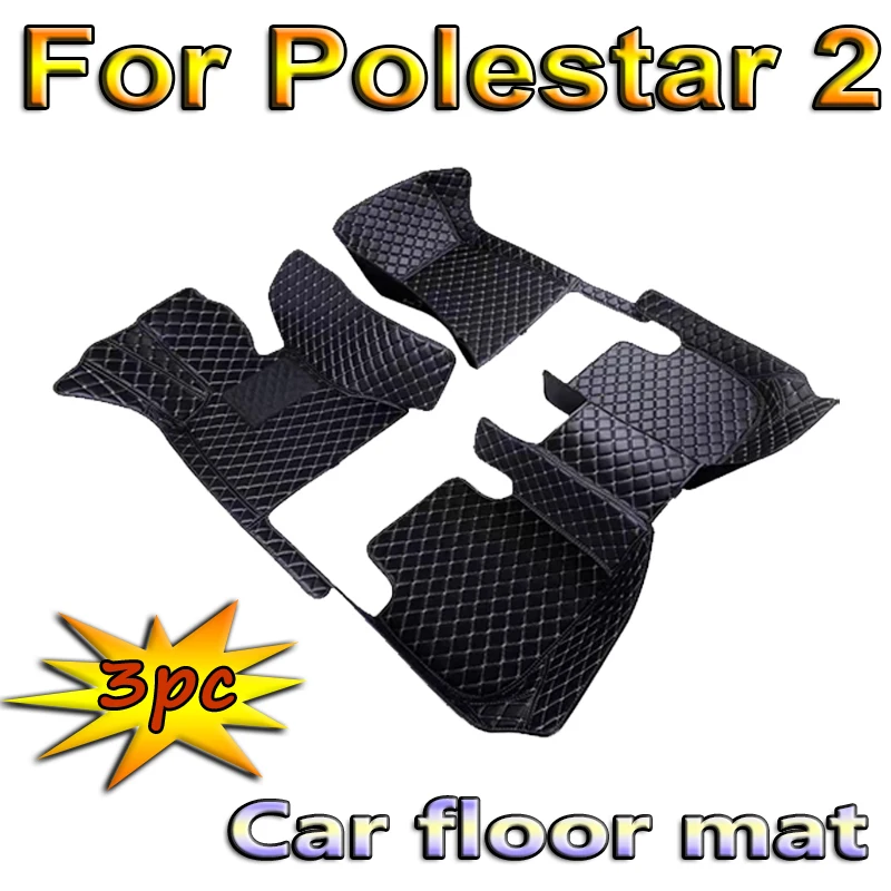 Car Floor Mats For Polestar 2 2020-2022 DropShipping Center Auto Interior Accessories Leather Carpets Rugs Foot Pads