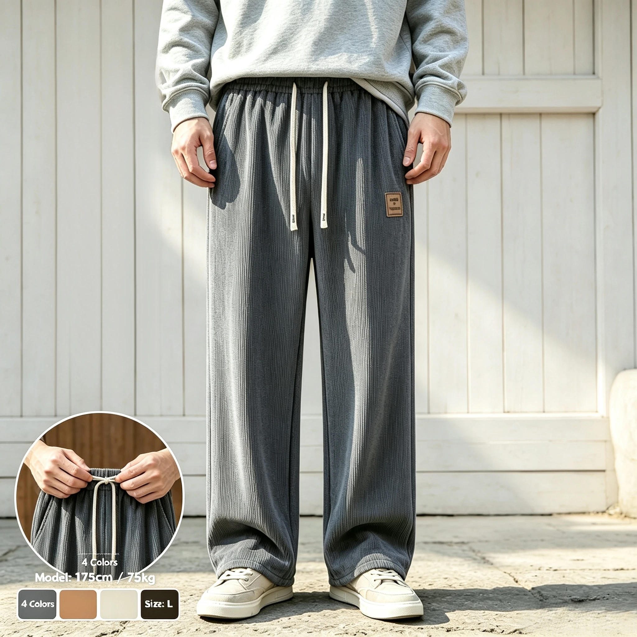 Herren Composite-Fleece Freizeithose, Kältehose, Arbeitskleidung, Jogginghose und Sweatpants für Männer – Detail 4