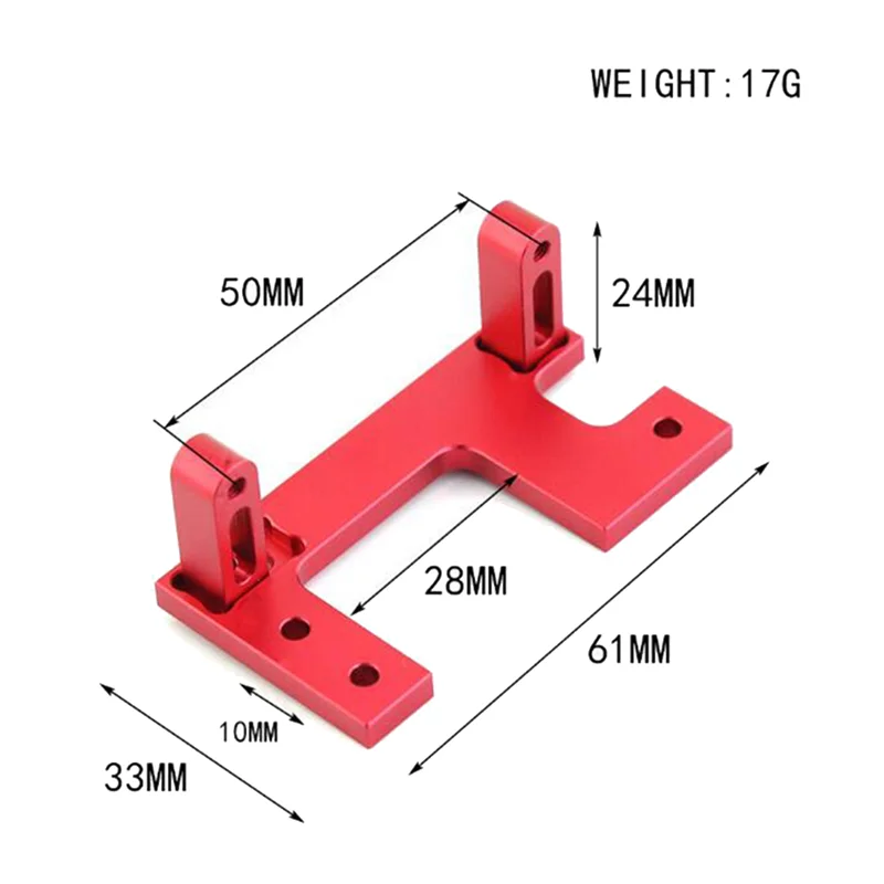 Steering Gear Bracket G-6003 Tractor Beam Hole Metal Accessories for 1/14 Tamiya Truck RC Car Parts,Red