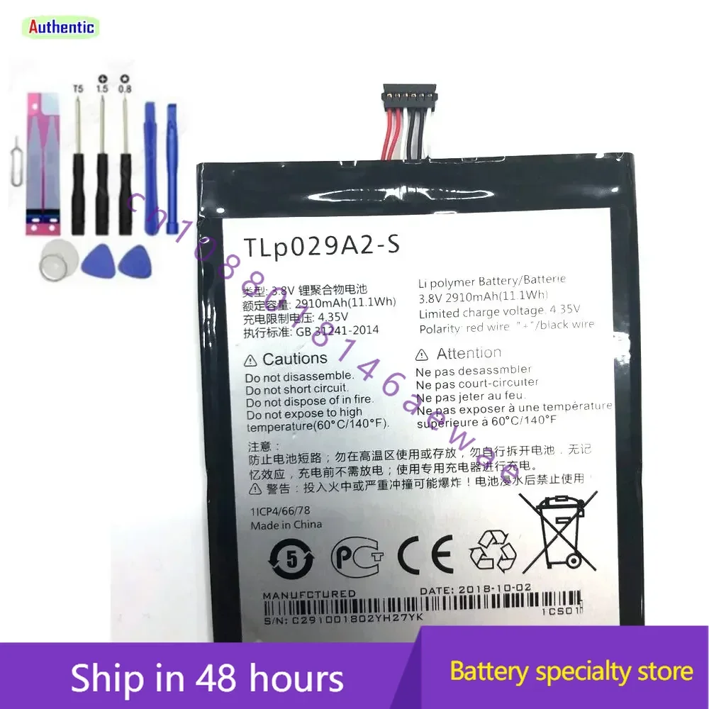 3.8V 2910mah 11.1wh  battery for TLP029A2-S Alcatel One Touch Idol 3 I806 6045Y 6045K Mobile Phone Batterie+TOOLS