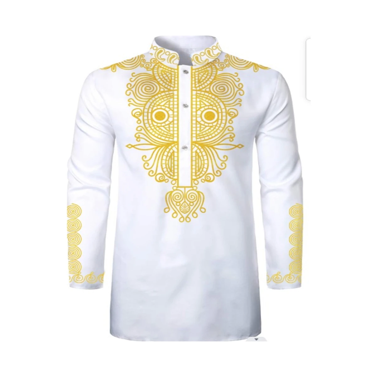 White Muslim Abaya 2 Piece Men Suit Embroidered Long Sleeve Top Long Pants Ethnic Casual Wear Wedding Suit Set