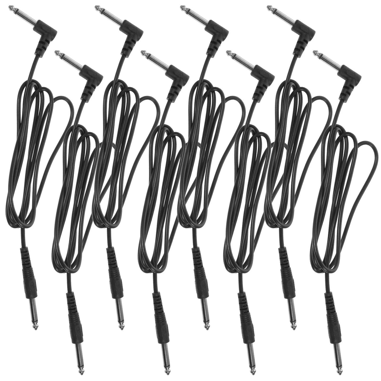 

8Pcs Guitar Cables Professional 6.35mm Flexible Electric Guitar Cord Patch Cable Instrument Amp Cable Copper Rubber Wire