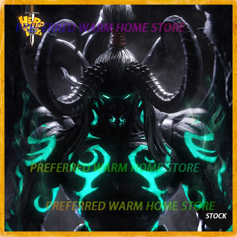 In Stock HERO TOYS Warcraft 3 Illidan Stormrage black Movable Model Collection Toys Demon Hunter Demon Limited to 2000 units