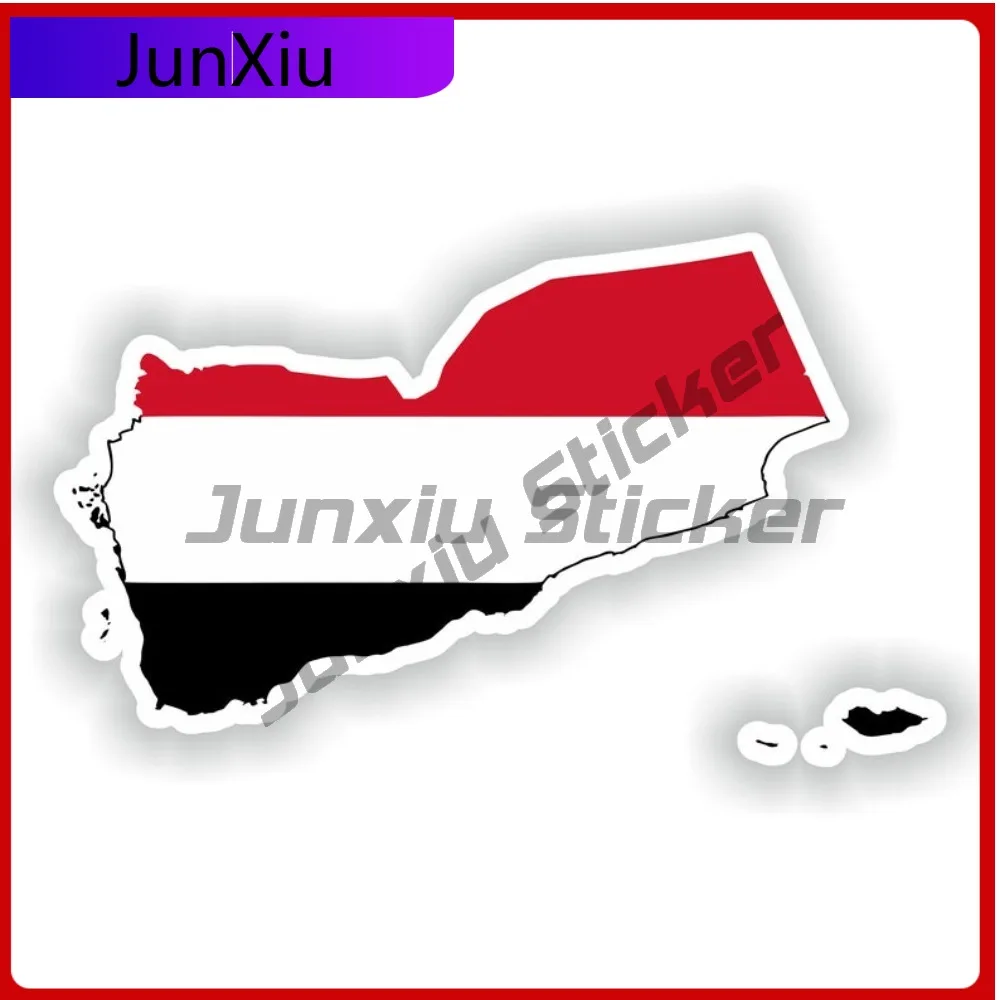 

Yemen Map Flag Silhouette Sticker Vinyl Waterproof Decals Graphics Motorcycle Stickers Funny Car Decoration Suv Cover Waterproof