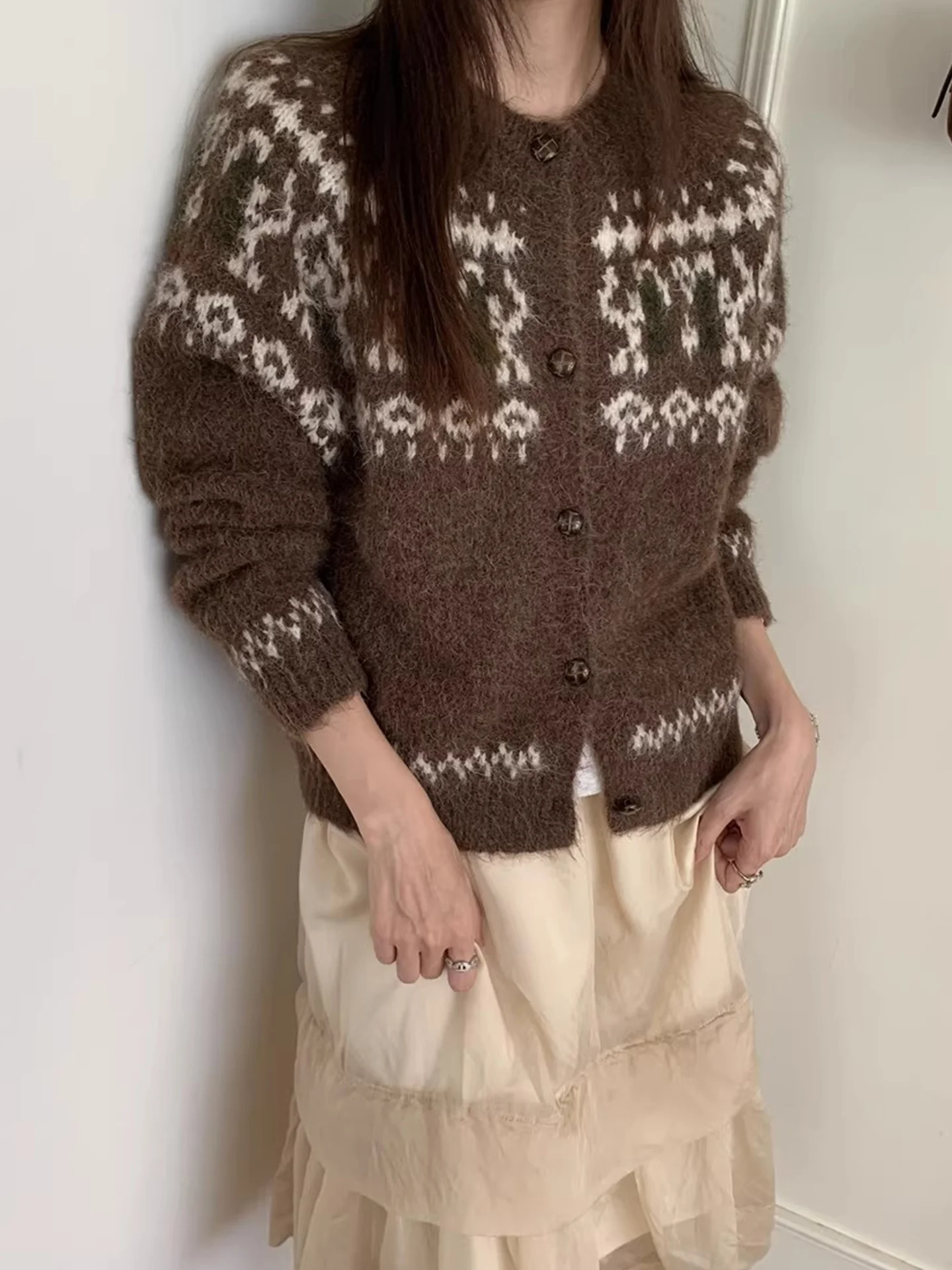 لينة مريحة معرض جزيرة متماسكة سترة معطف المرأة شتاء جديد Sle اللون بلو تنوعا طويلة Sve جولة Ne زر حتى سترة