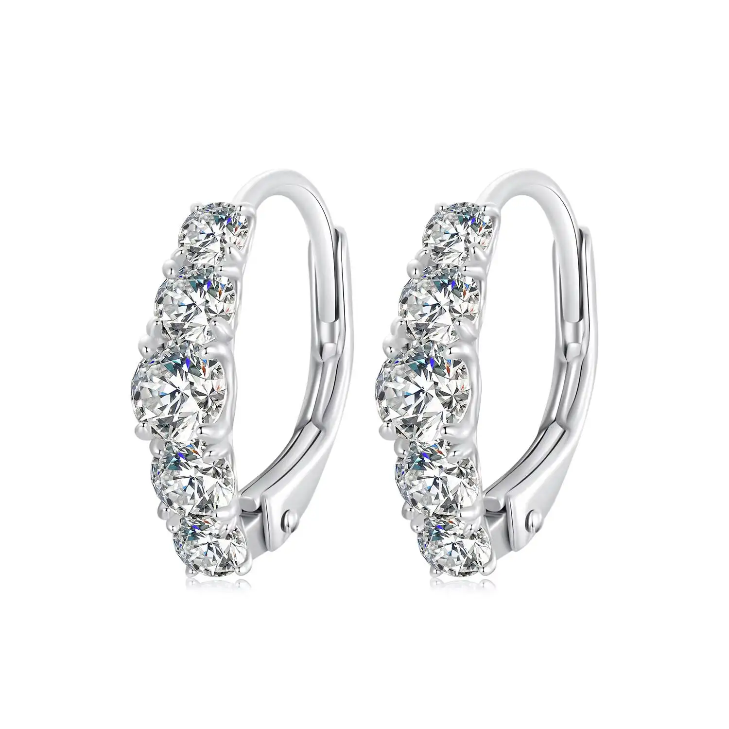 

Simple Classic Sparkling AAA Zircon Platinum Plated Gold/Rose Gold S925 Sterling Silver Earrings for Women Elegant Confident